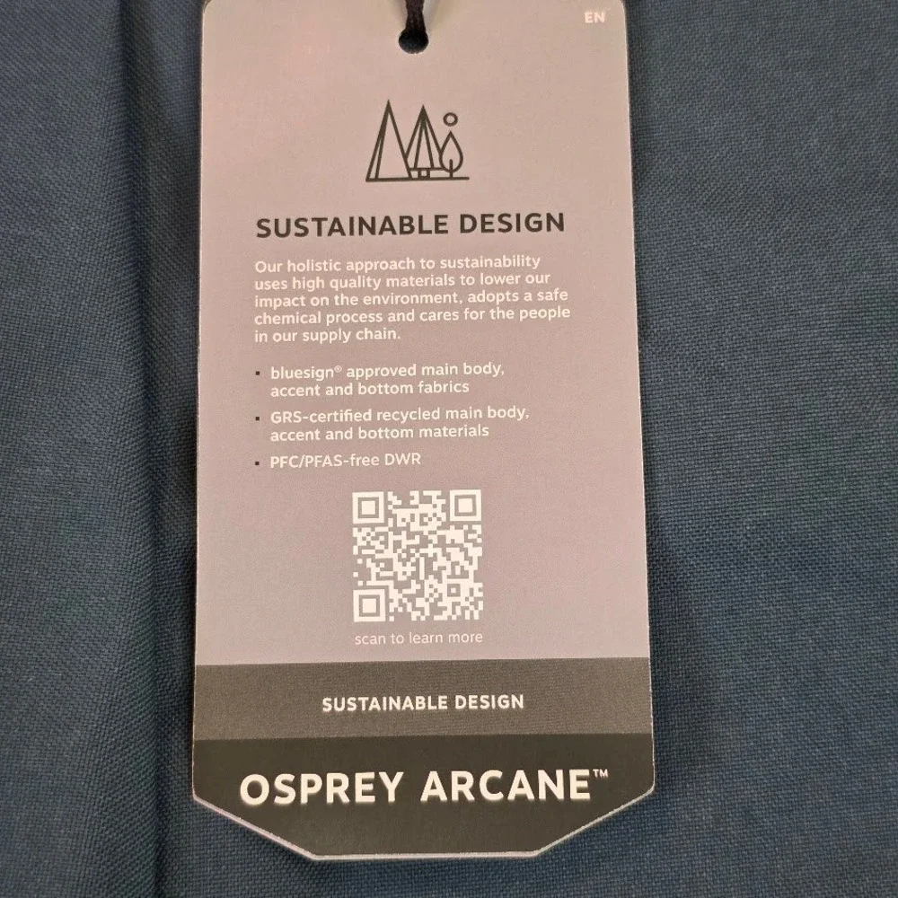 Osprey Arcane 20L Large Day Backpack Stargazer Blue Laptop Sleeve 10002439 NWT